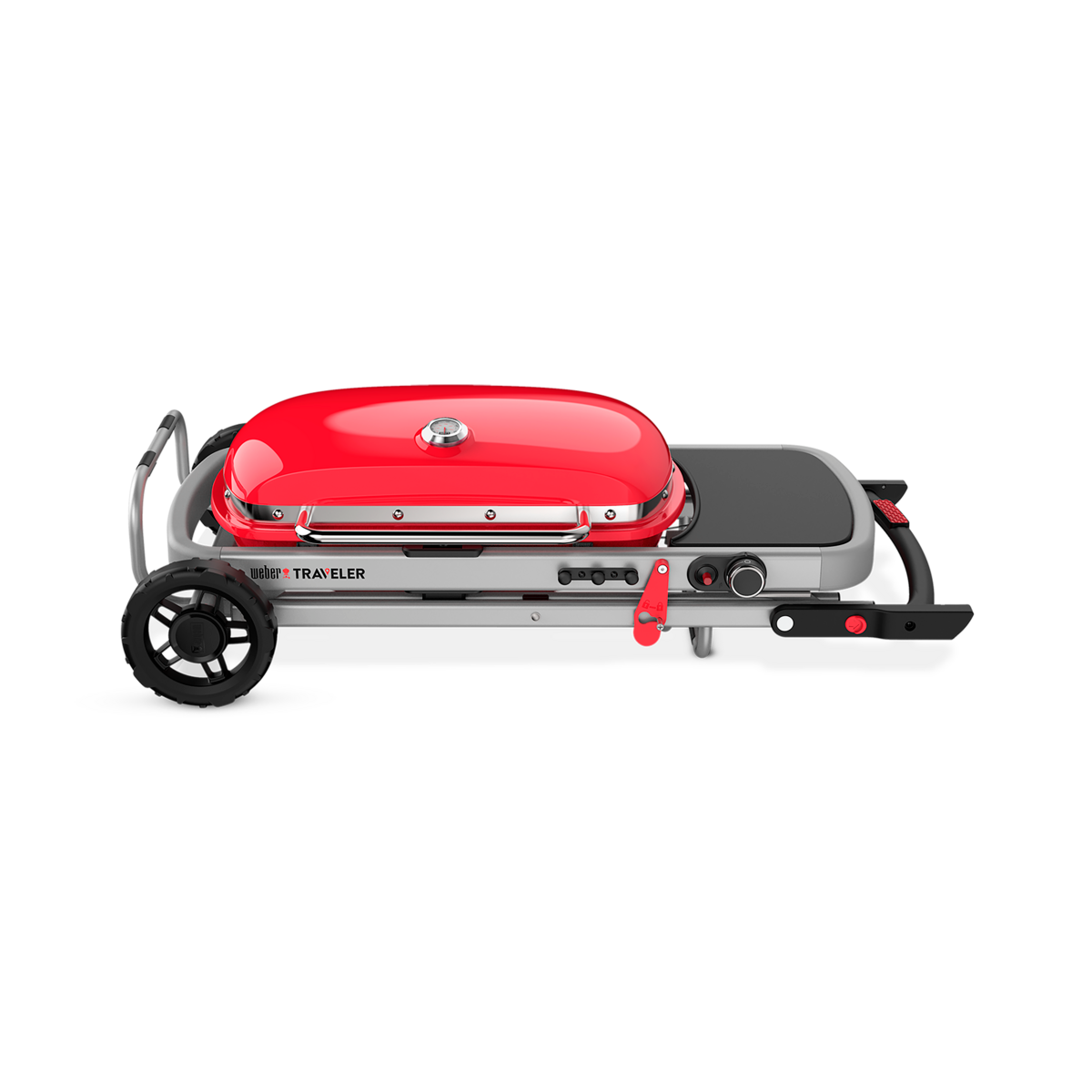 Weber - Traveler Portable Gas Grill - Red