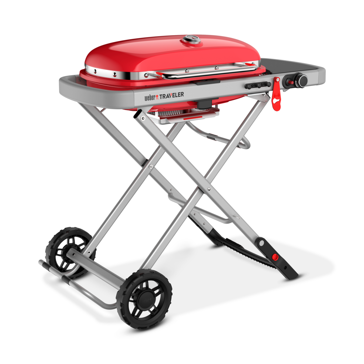Weber - Traveler Portable Gas Grill - Red