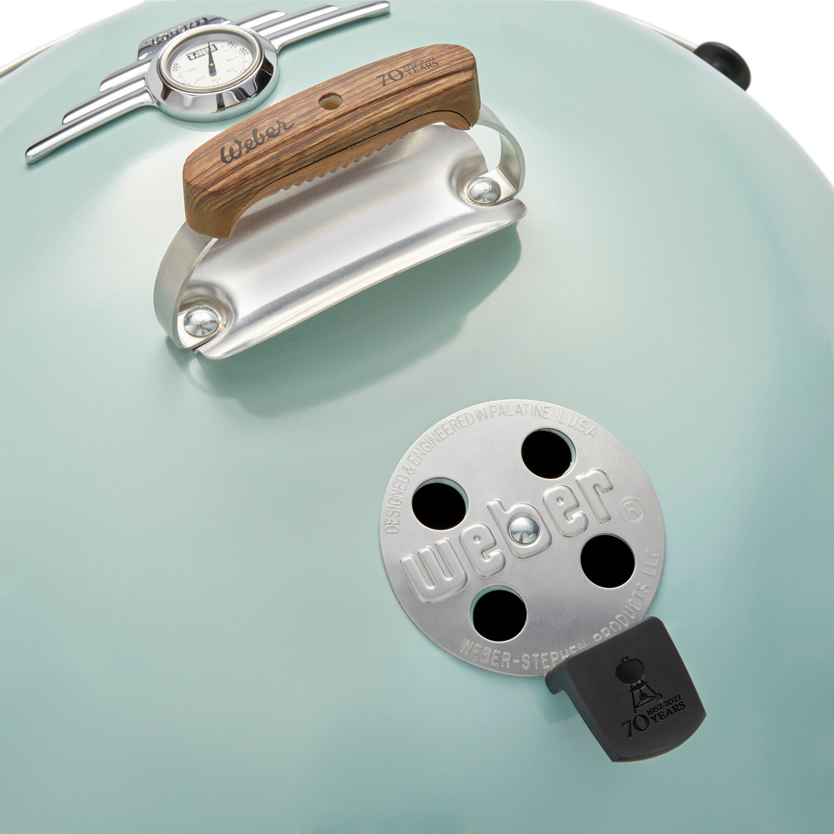 Weber - 70th Anniversary Kettle 22" Charcoal Grill - Rock N Roll Blue