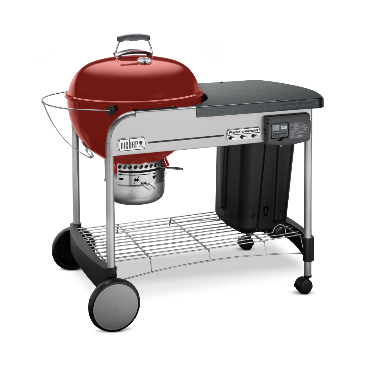 Weber Performer Deluxe Holzkohlegrill - Karmesinrot
