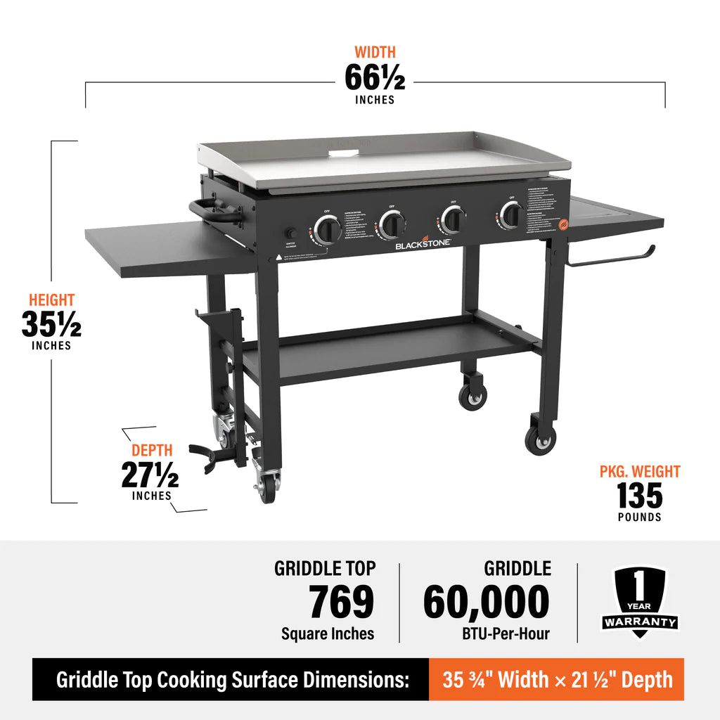 Blackstone - Original 36" Griddle with Cutting Board & Shelf