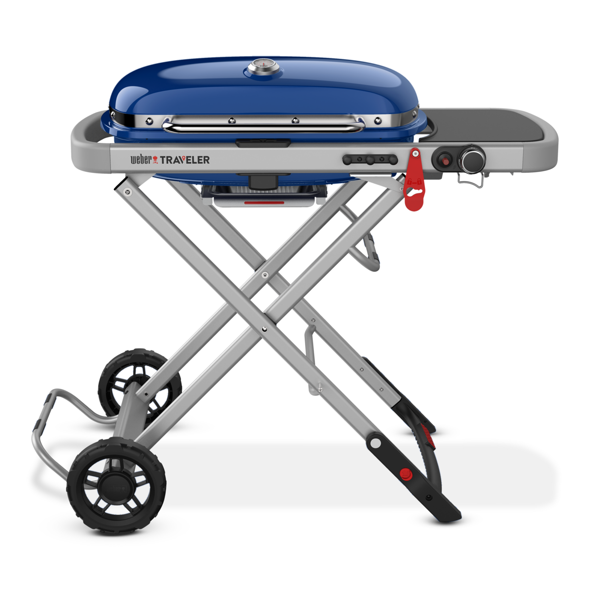 Weber - Traveler Portable Gas Grill - Deep Ocean Blue