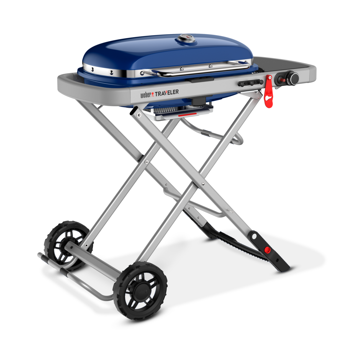 Weber - Traveler Portable Gas Grill - Deep Ocean Blue