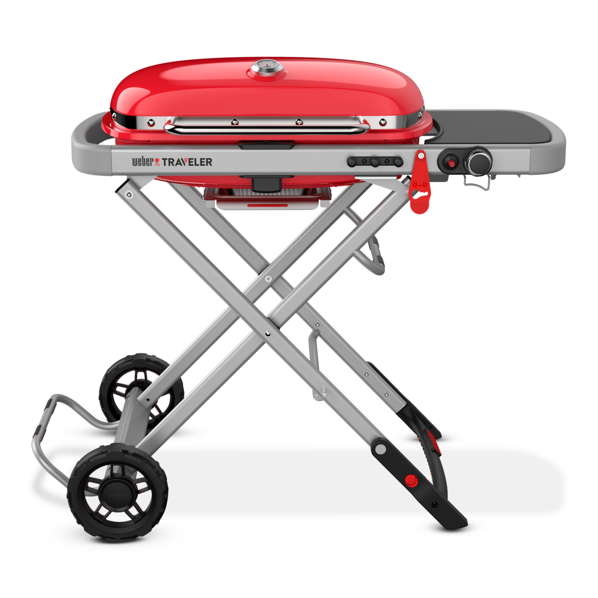 Weber - Traveler Portable Gas Grill - Red