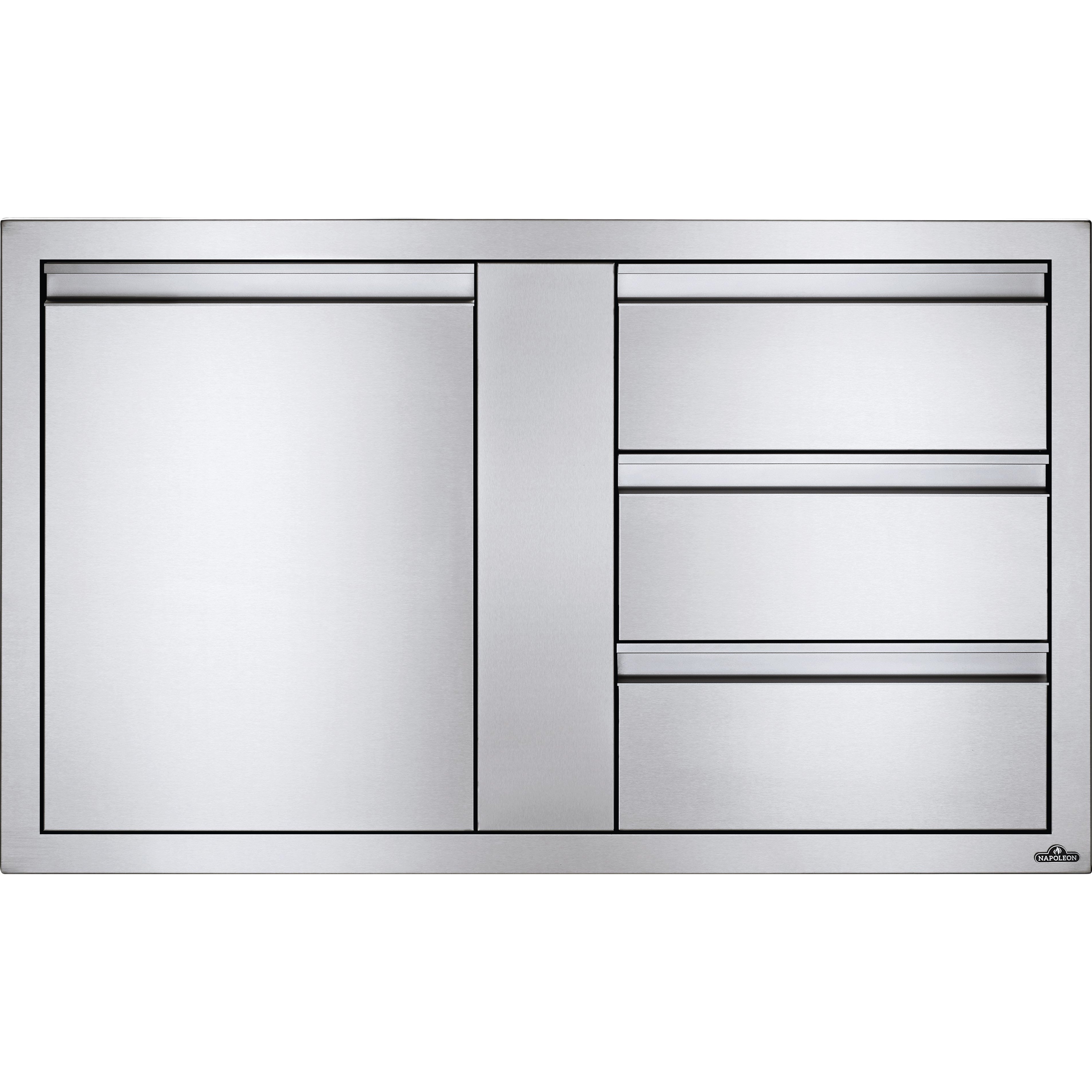 Napoleon - 42" X 24" Large Single Door & Triple Drawer