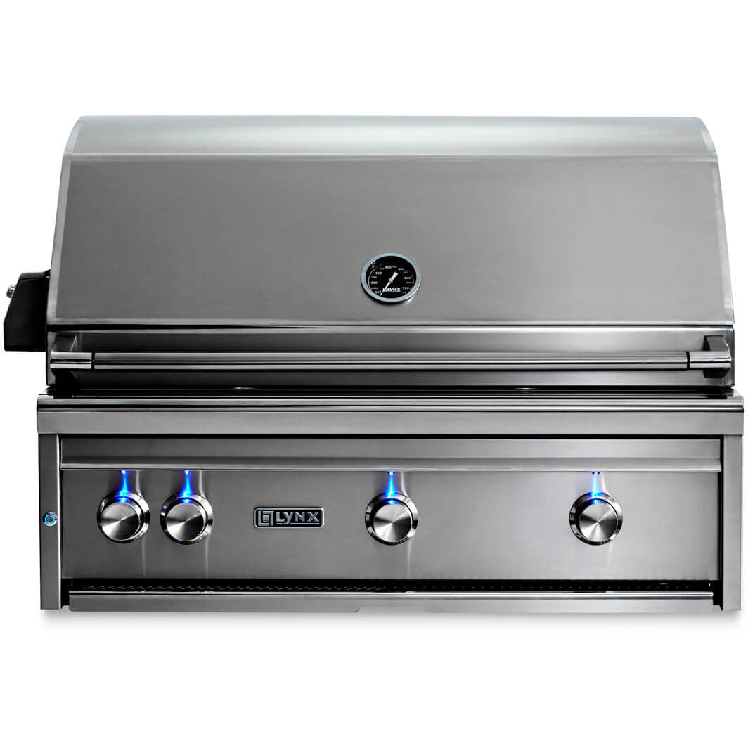Lynx 36" Professional Built In Grill With 1 Trident IR Burner, 2 Ceramic Burners & Rotisserie