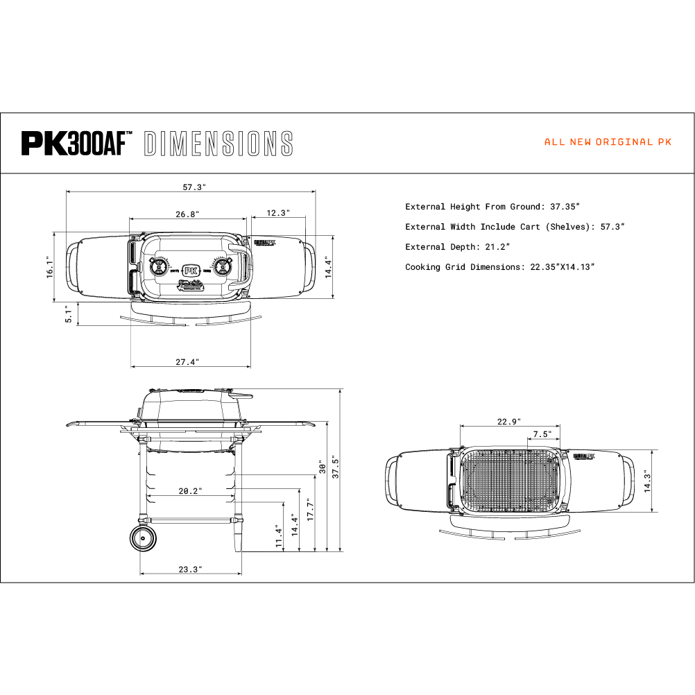 PK Original Grill & Smoker - Special Edition Franklin Grill - Teal